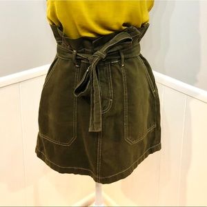 Free People High Waisted Paper Bag Skirt